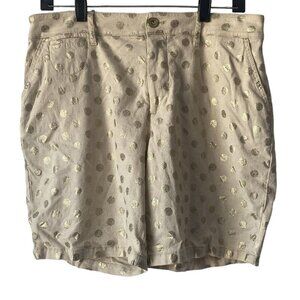 Anthropologie‎ Shorts Linen Polka Dot